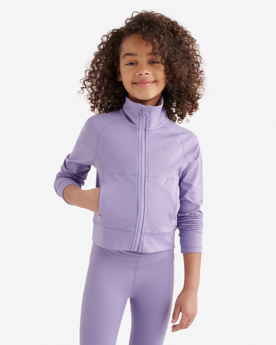 chaqueta deportiva con cremallera para niñas