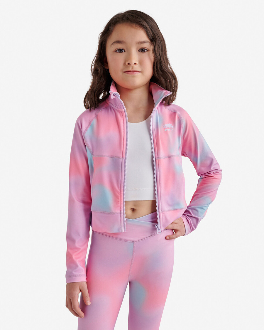 chaqueta deportiva con cremallera para niñas