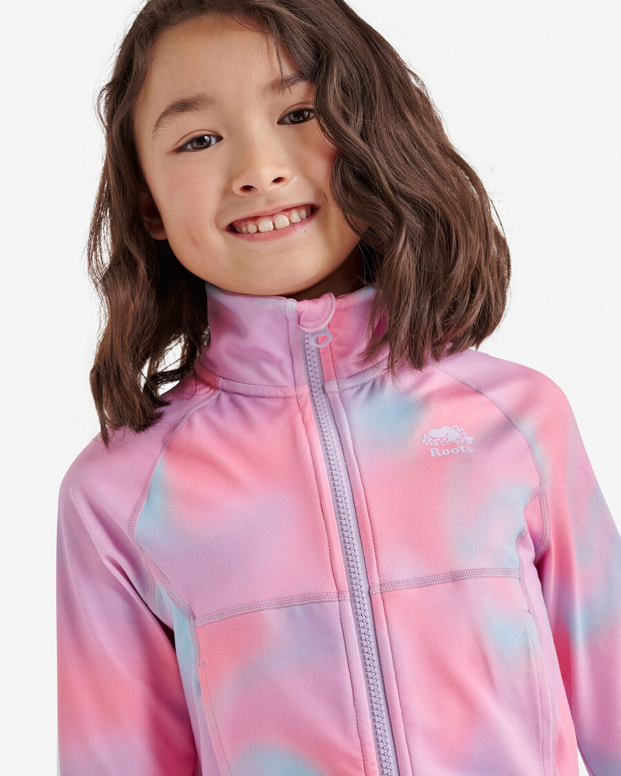 chaqueta deportiva con cremallera para niñas