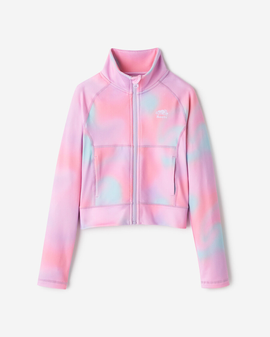 chaqueta deportiva con cremallera para niñas
