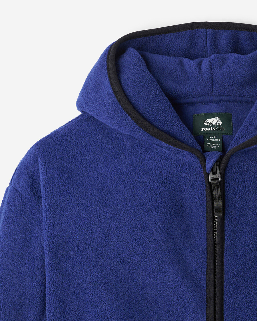 sudadera con capucha y cremallera completa de microfibra activa para niños