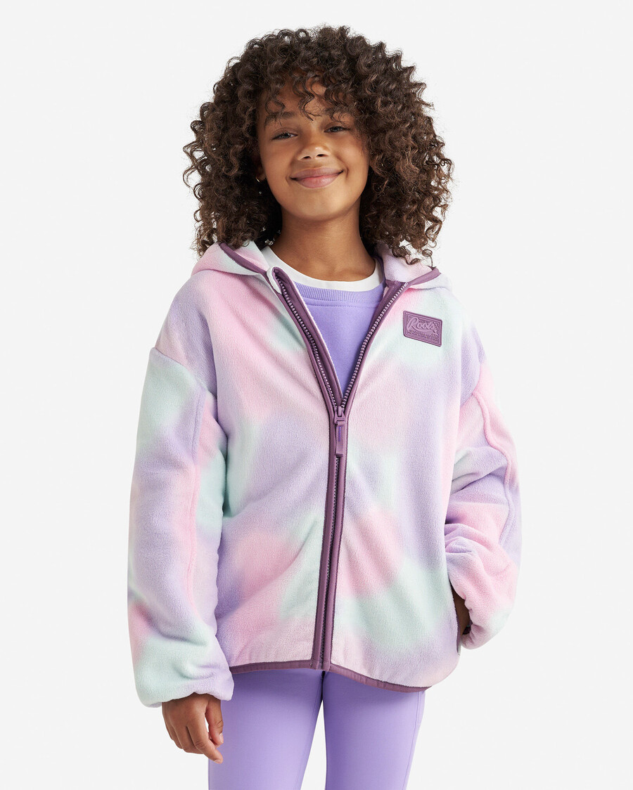 sudadera con capucha y cremallera completa de microfibra activa para niños