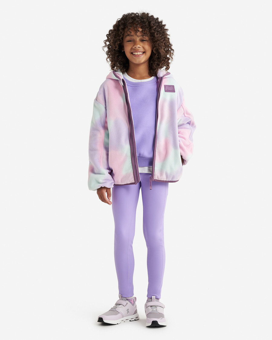 sudadera con capucha y cremallera completa de microfibra activa para niños