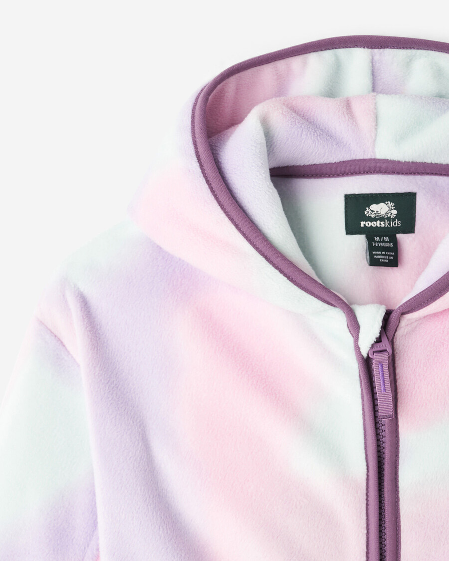sudadera con capucha y cremallera completa de microfibra activa para niños