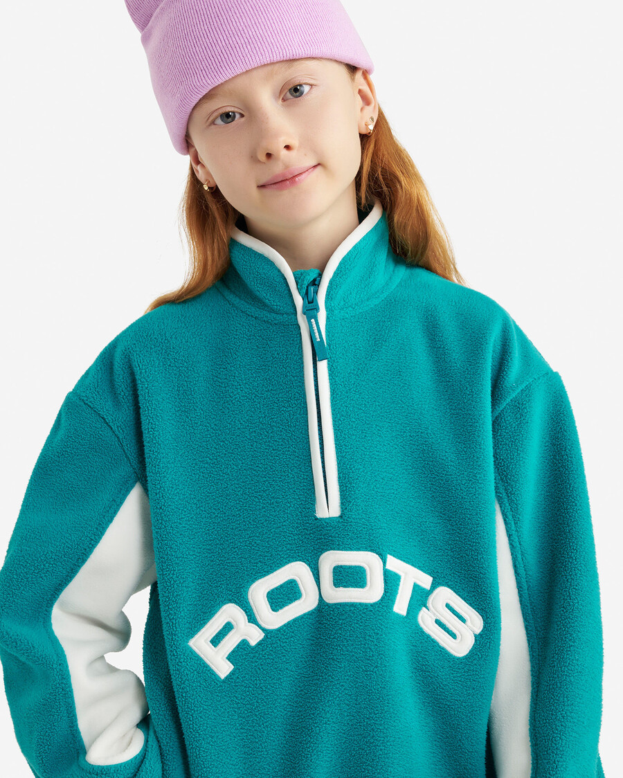 chaqueta de microfibra activa para niños con media cremallera