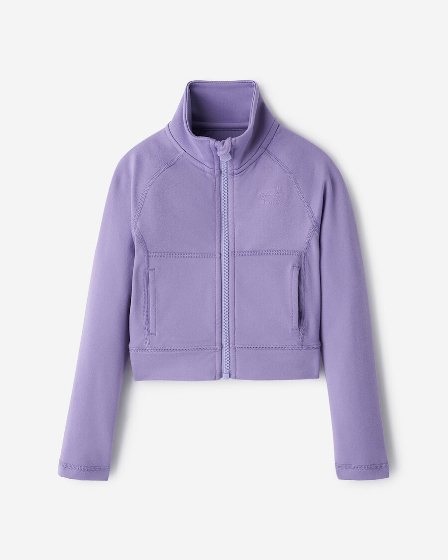 chaqueta deportiva con cremallera activa para niñas pequeñas