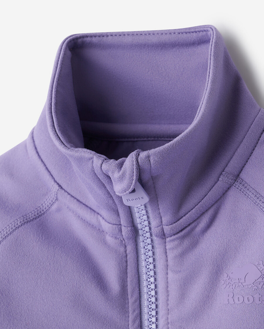 chaqueta deportiva con cremallera activa para niñas pequeñas
