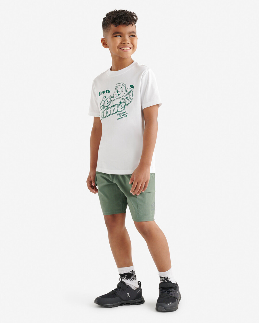pantalón corto cargo híbrido para niños