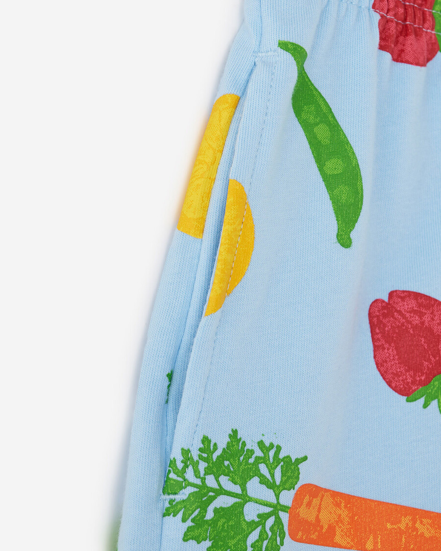 pantalón corto con estampado de jardín para niñas