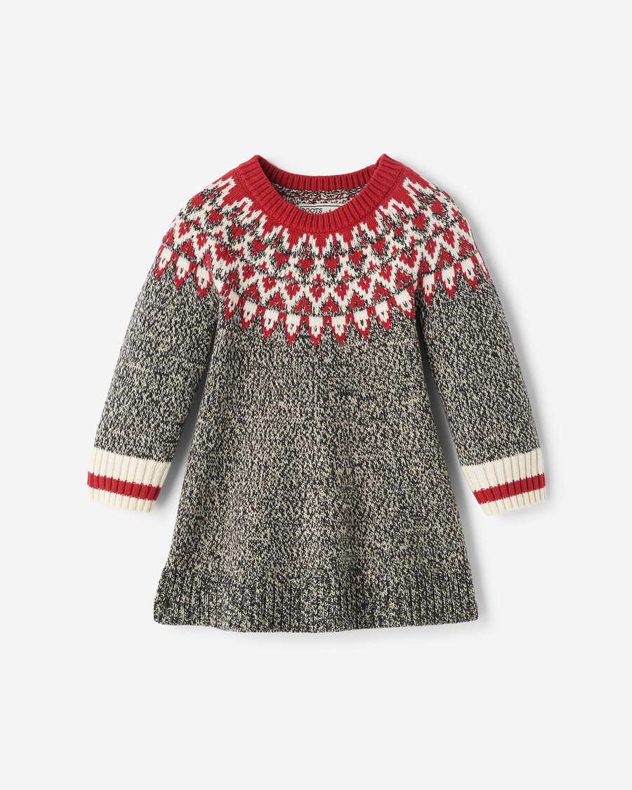 vestido tipo suéter baby cabin fair isle