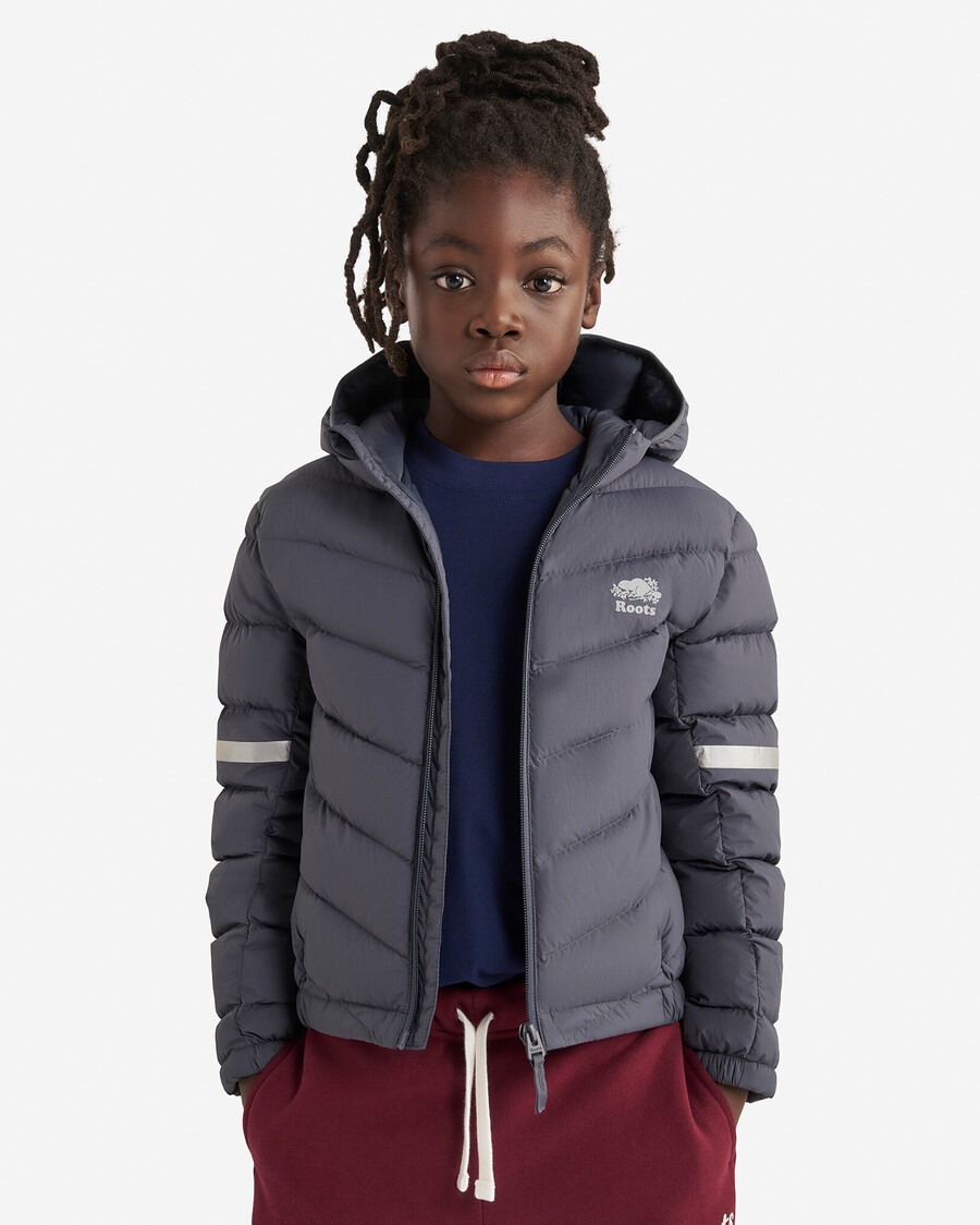 chaqueta plegable de plumón roots para niños