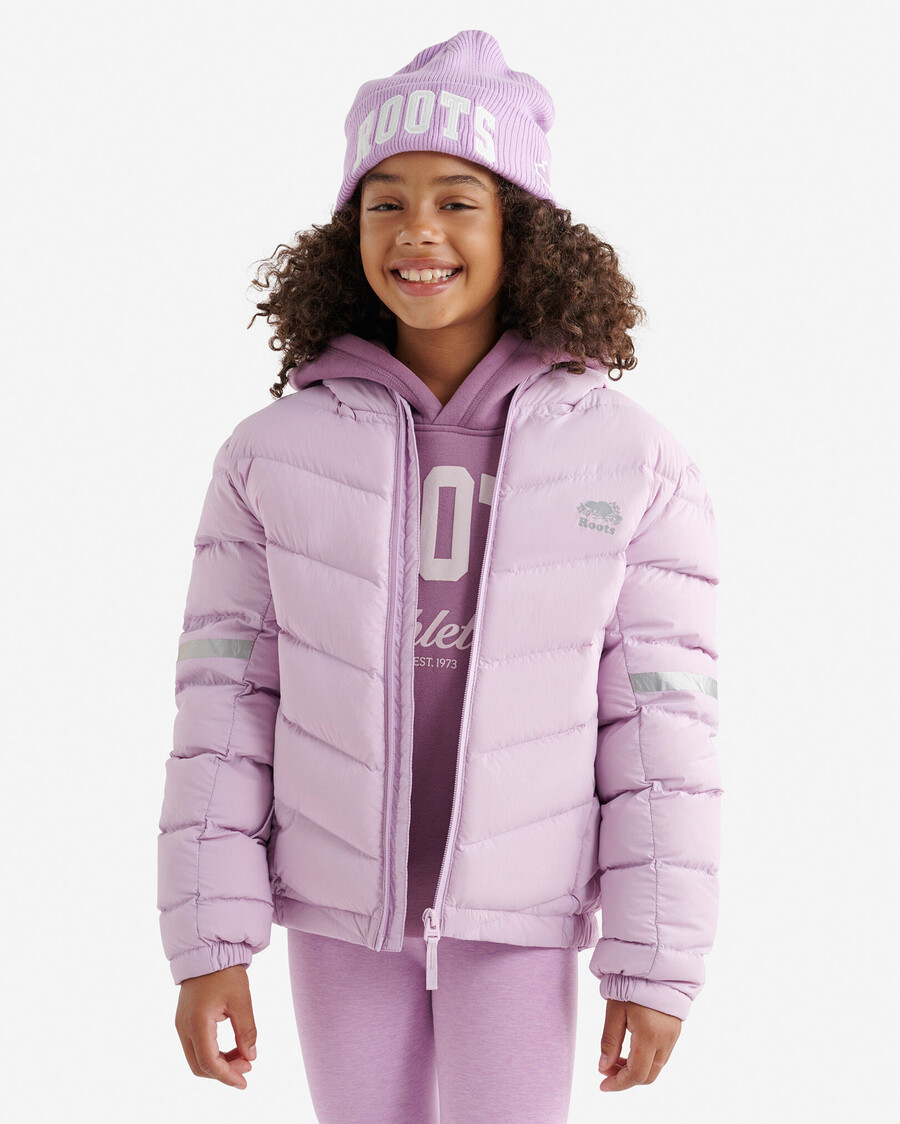 chaqueta plegable de plumón roots para niños