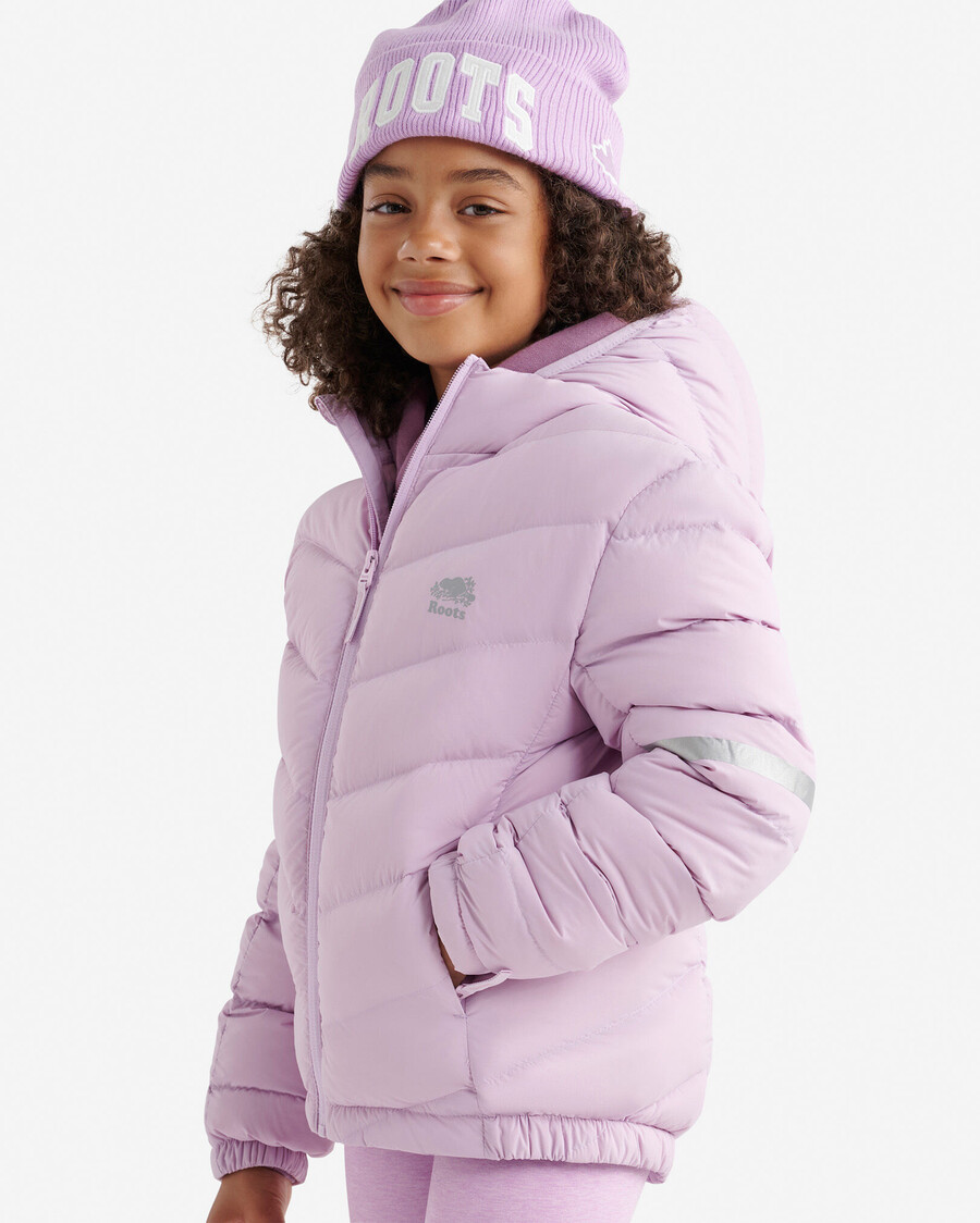 chaqueta plegable de plumón roots para niños