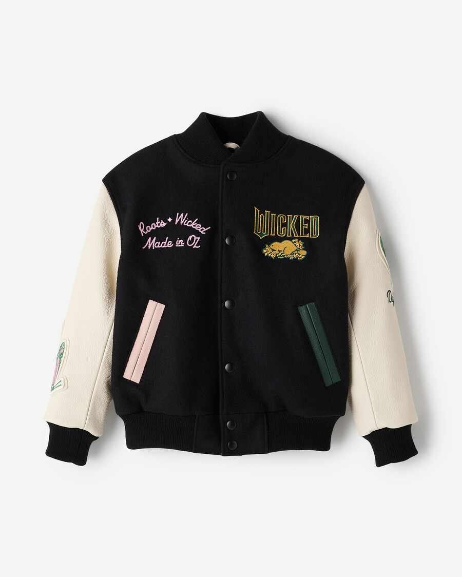 chaqueta universitaria infantil roots x wicked