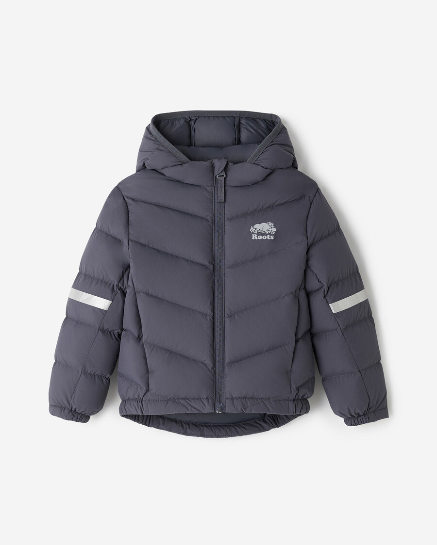chaqueta plegable de plumón roots para niños pequeños