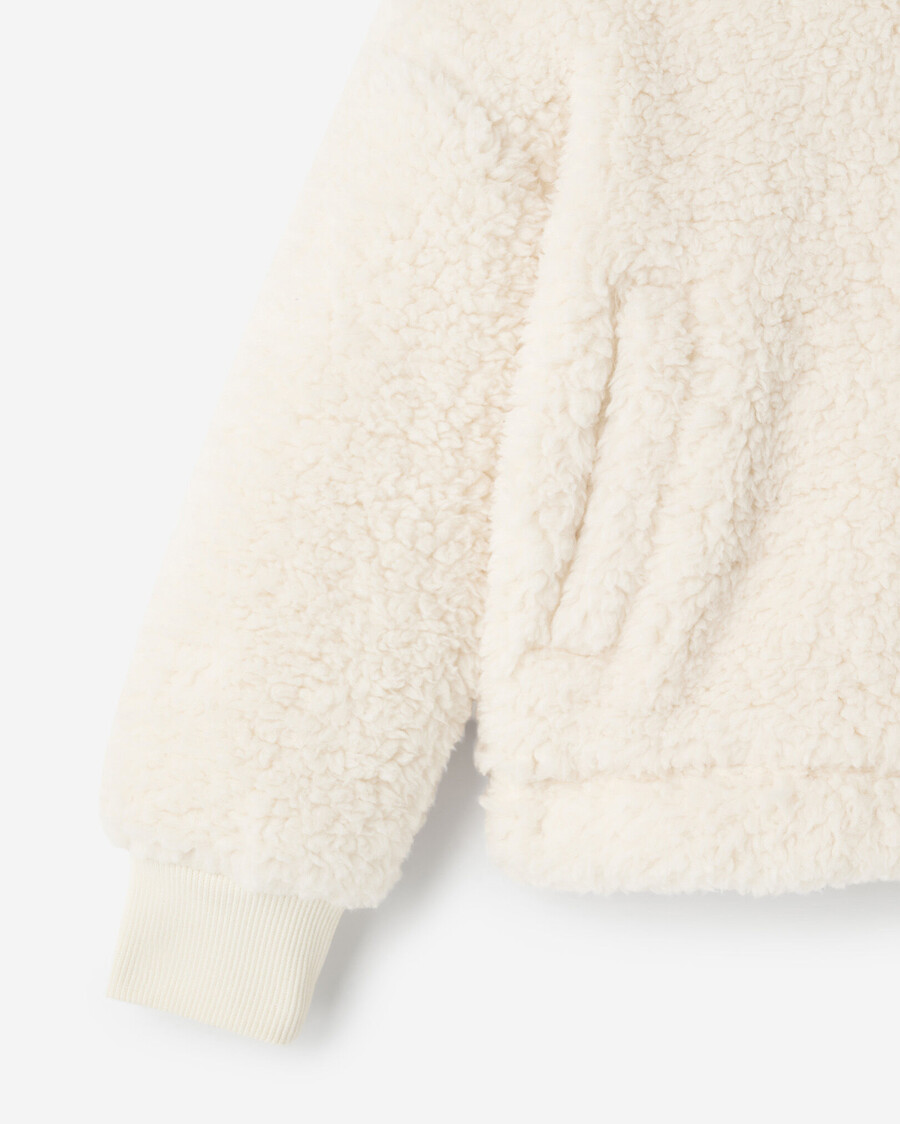 sudadera con capucha y cremallera completa de lana de oveja creekside para niños pequeños
