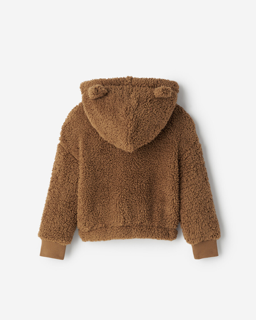 sudadera con capucha y cremallera completa de lana de oveja creekside para niños pequeños