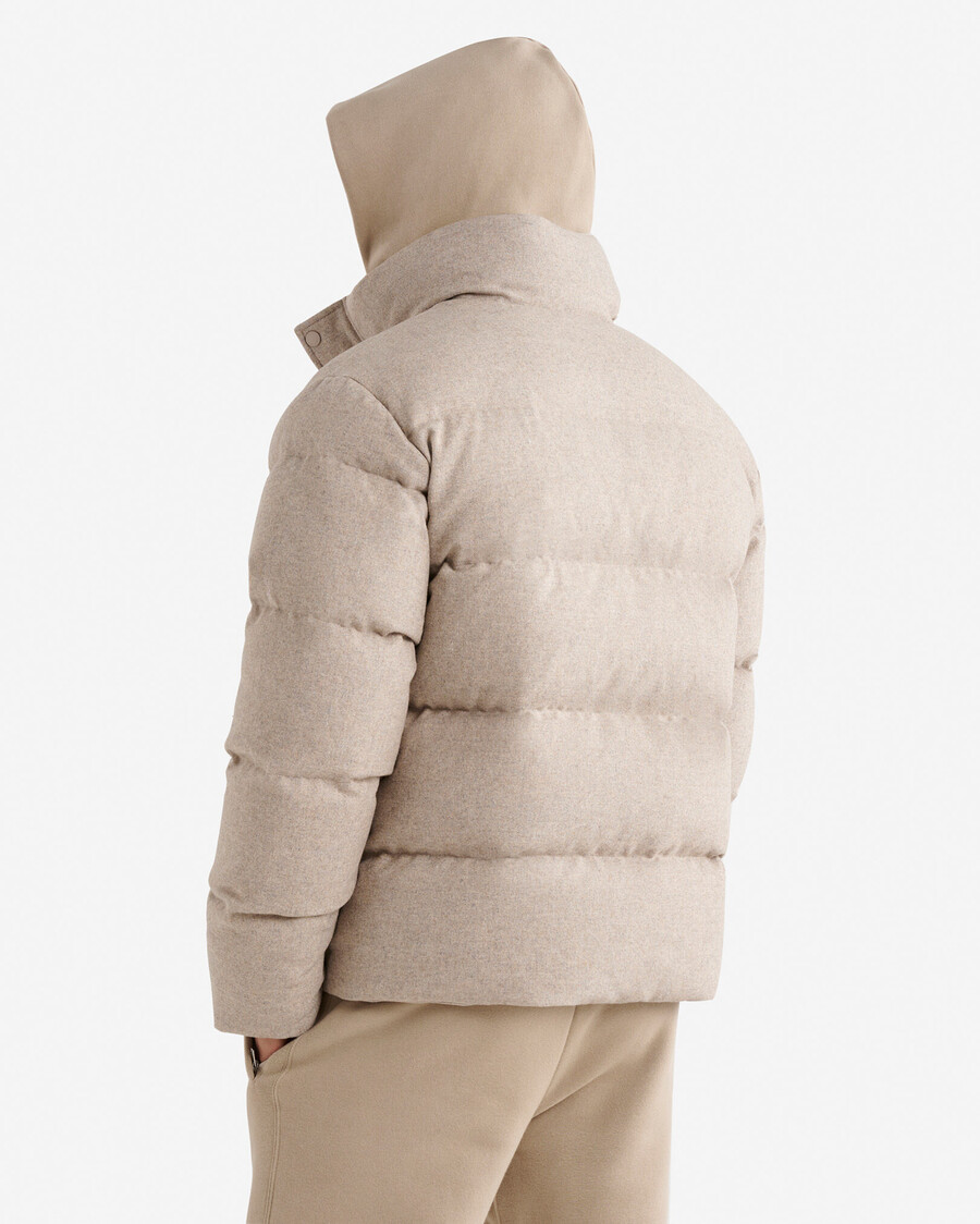 chaqueta acolchada de lana roots down
