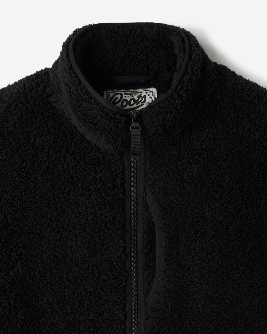 chaqueta de forro polar de piel de oveja creekside con media cremallera