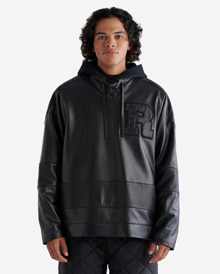 camiseta de hockey de cuero