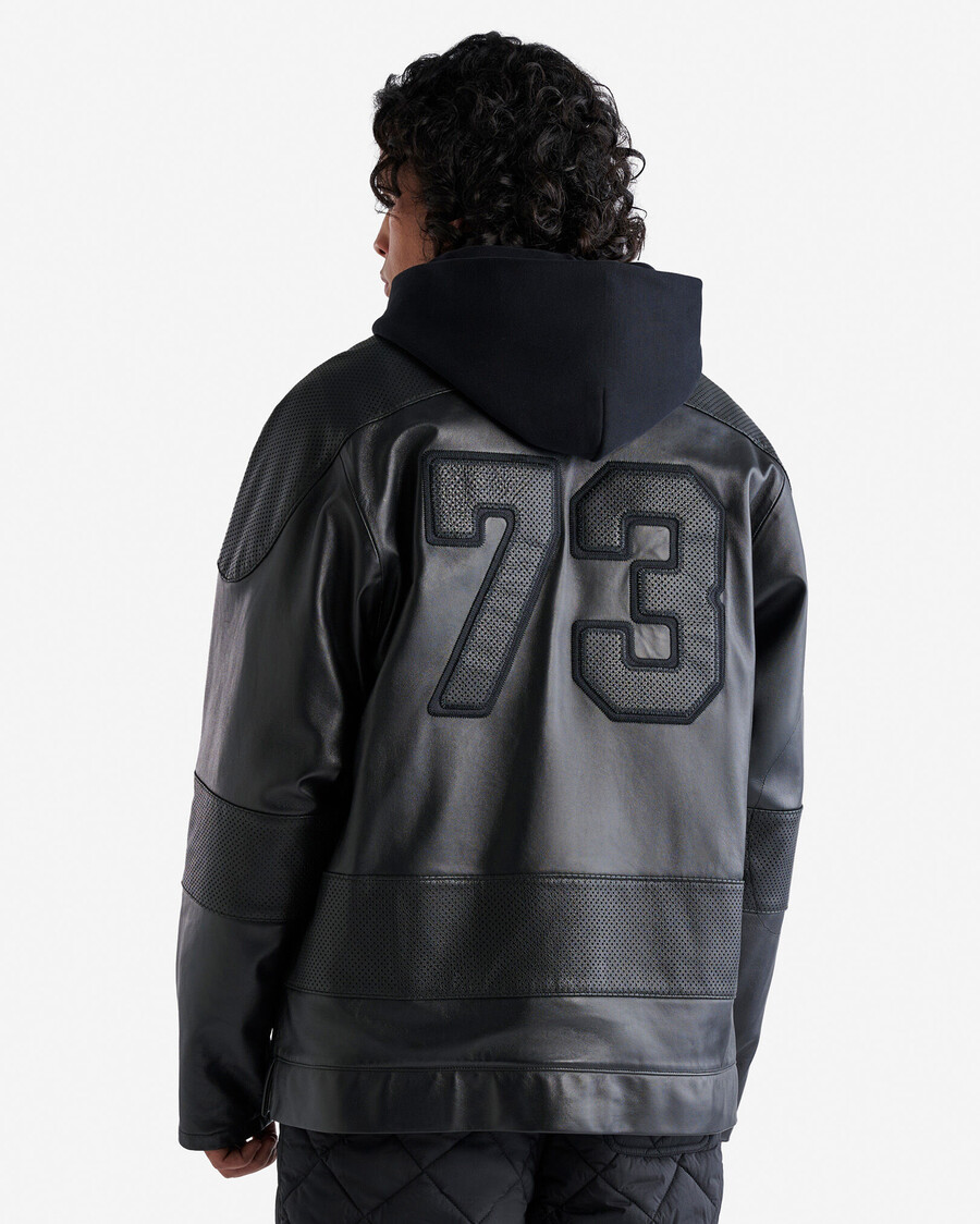 camiseta de hockey de cuero