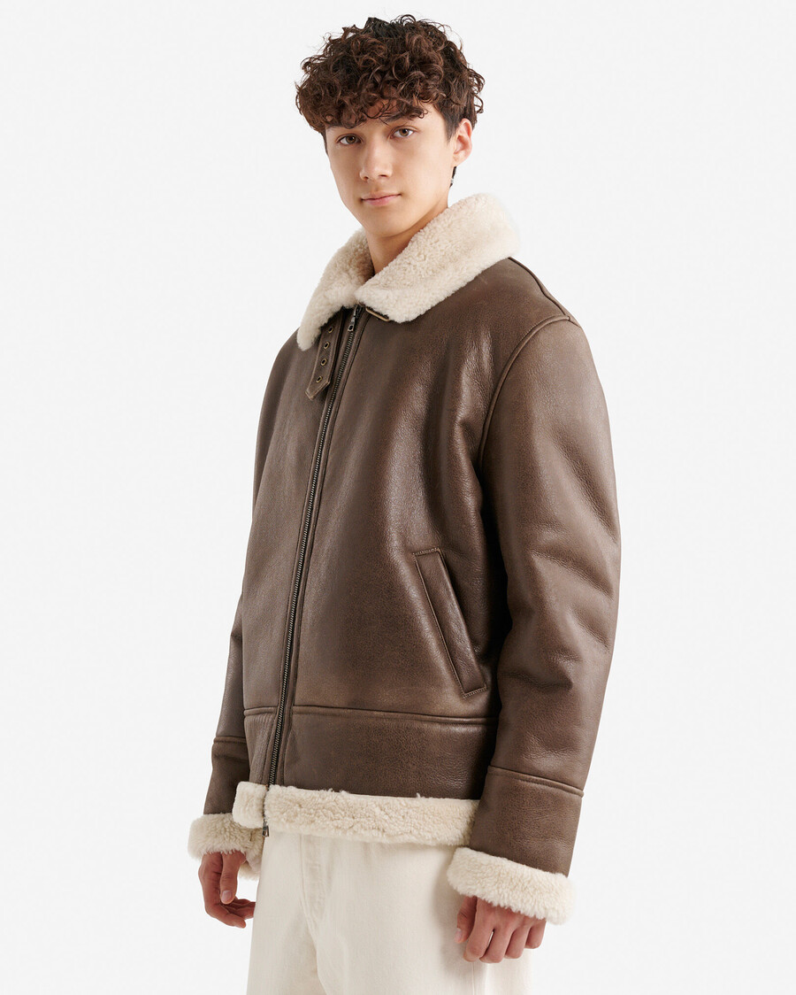chaqueta de piel de oveja sin género