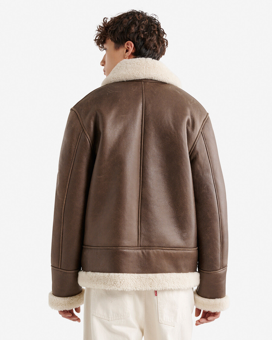 chaqueta de piel de oveja sin género