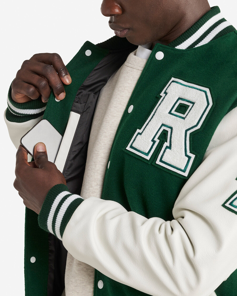 chaqueta universitaria vintage para hombre