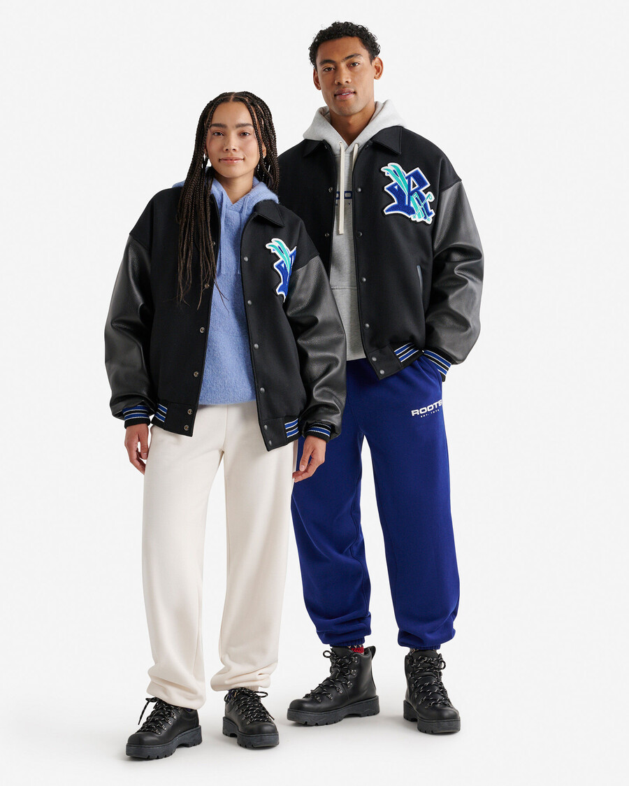 chaqueta universitaria para después del esquí