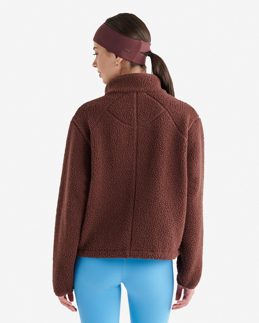 chaqueta de polar de piel de oveja alta