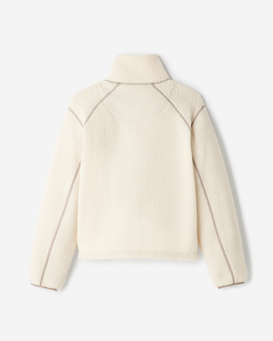 chaqueta de polar de piel de oveja alta
