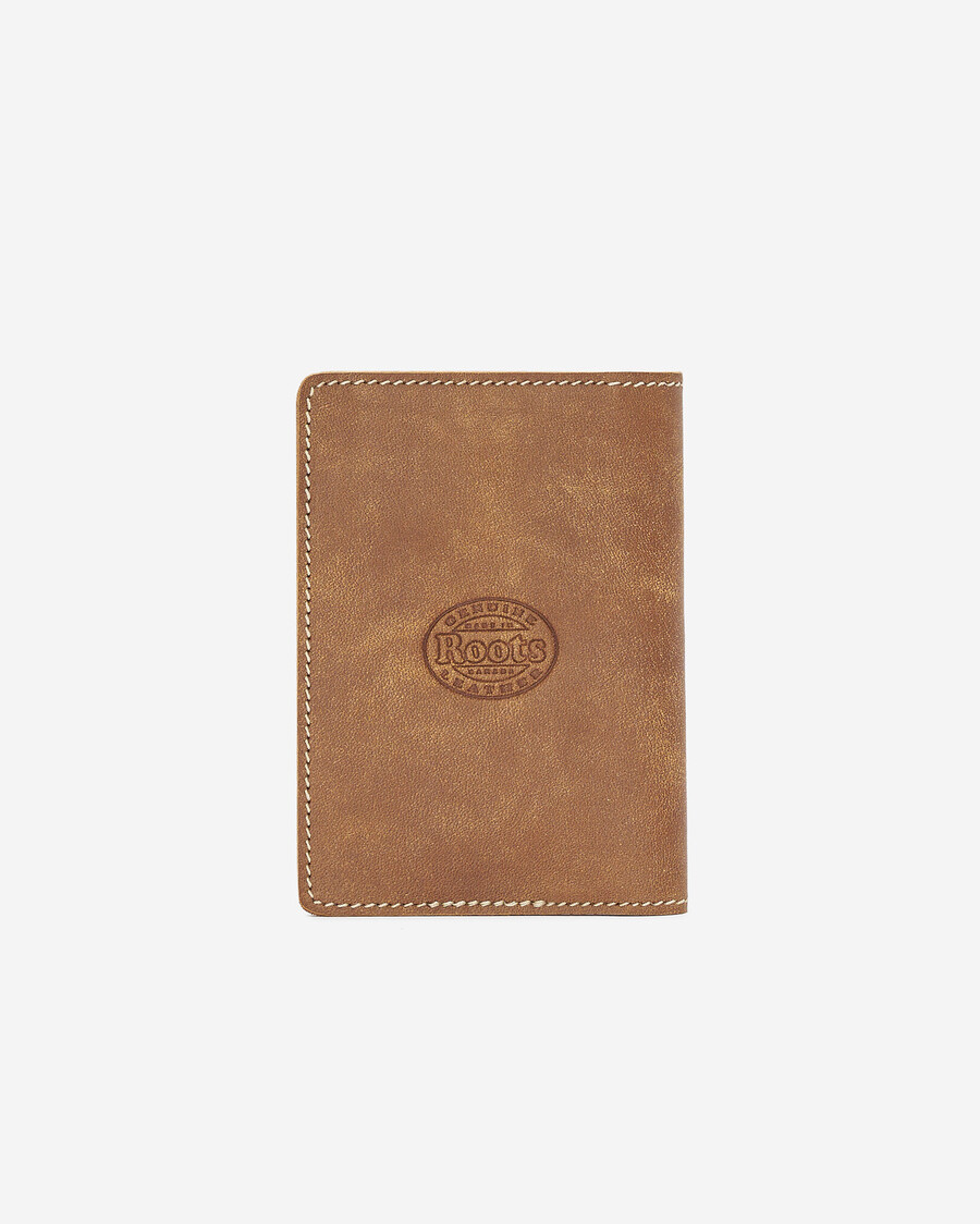 funda para tarjeta de pasaporte con diseño de hoja de arce