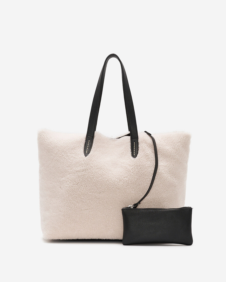 bolso de mano de piel de oveja