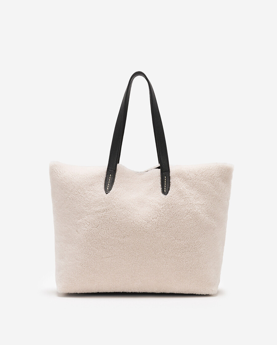 bolso de mano de piel de oveja
