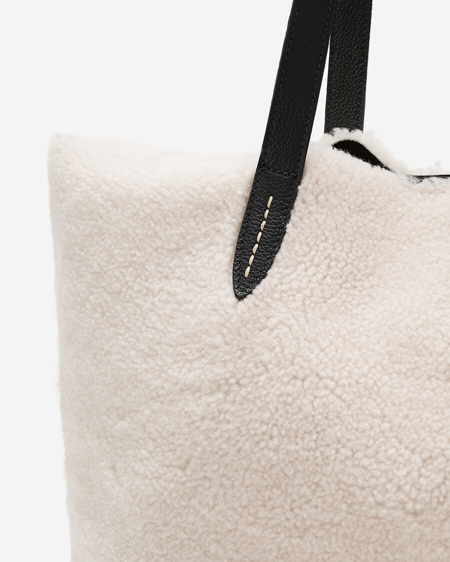 bolso de mano de piel de oveja