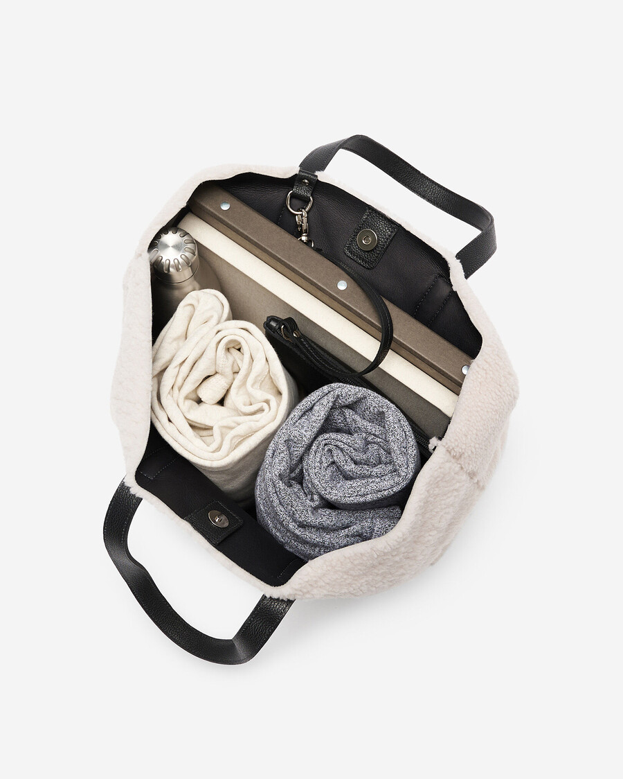 bolso de mano de piel de oveja