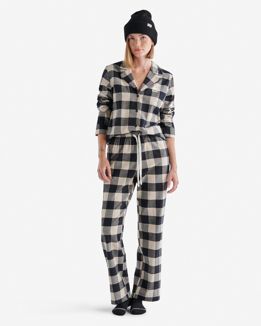 conjunto de pijama a cuadros para mujer