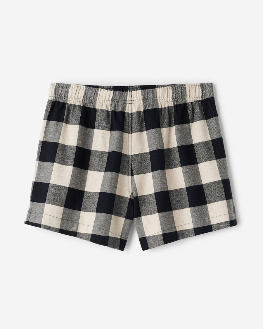 pantalón corto de pijama a cuadros para mujer