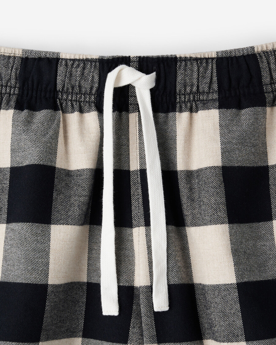 pantalón corto de pijama a cuadros para mujer