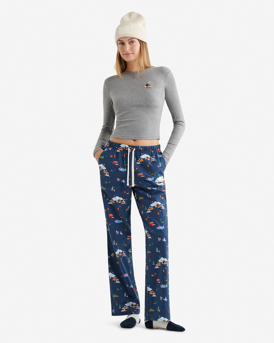 pantalón de pijama navideño para mujer