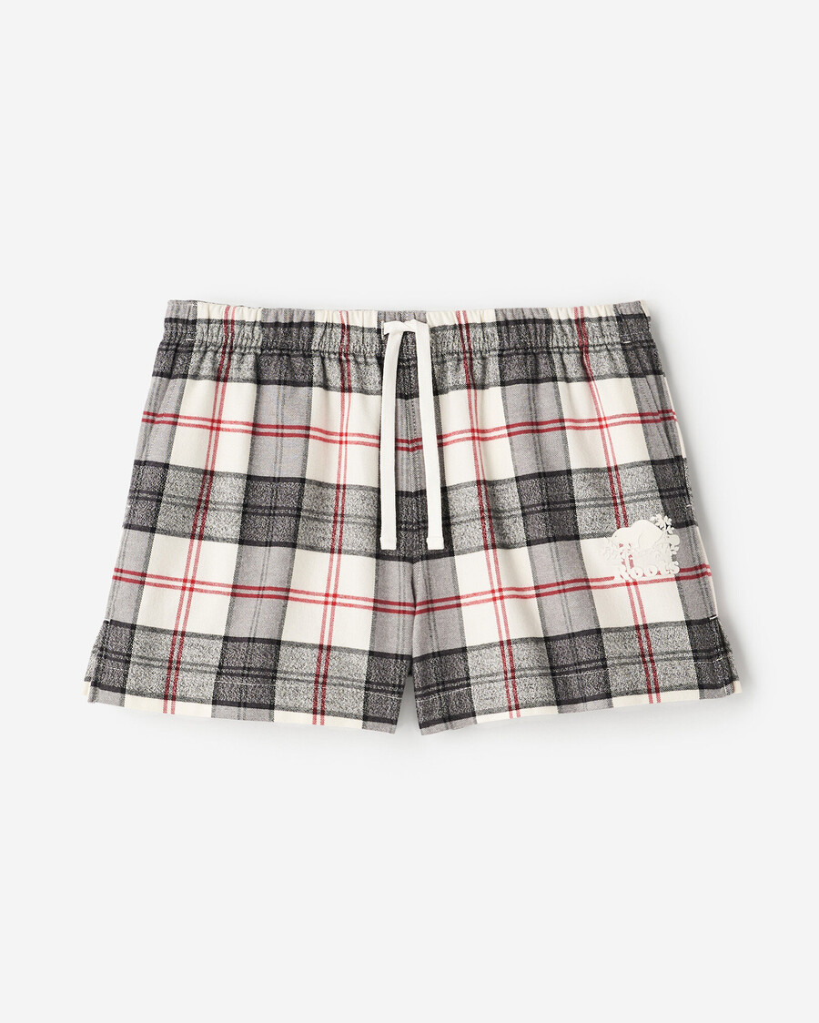 pantalón corto de pijama a cuadros para mujer