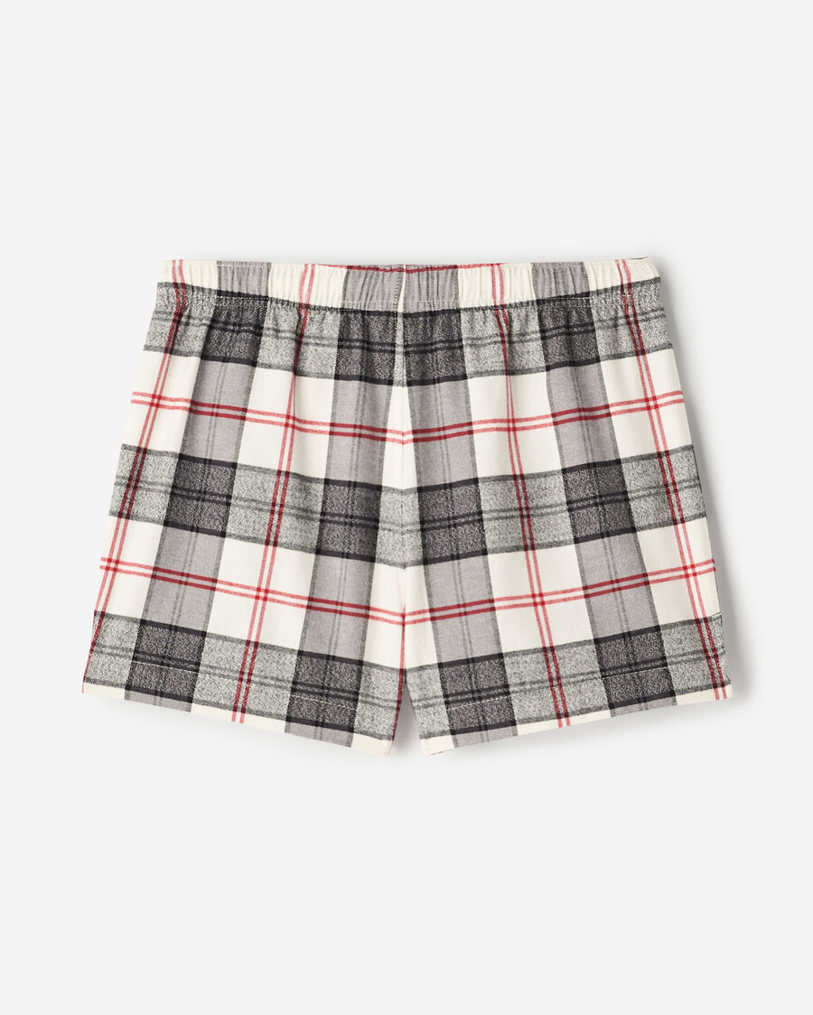 pantalón corto de pijama a cuadros para mujer