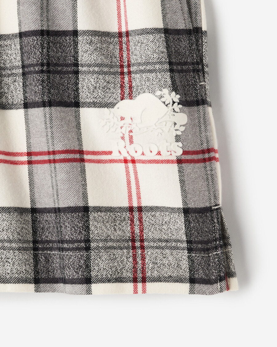 pantalón corto de pijama a cuadros para mujer