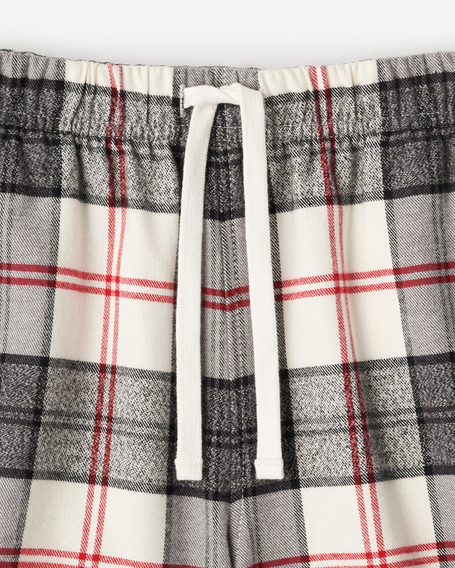 pantalón corto de pijama a cuadros para mujer