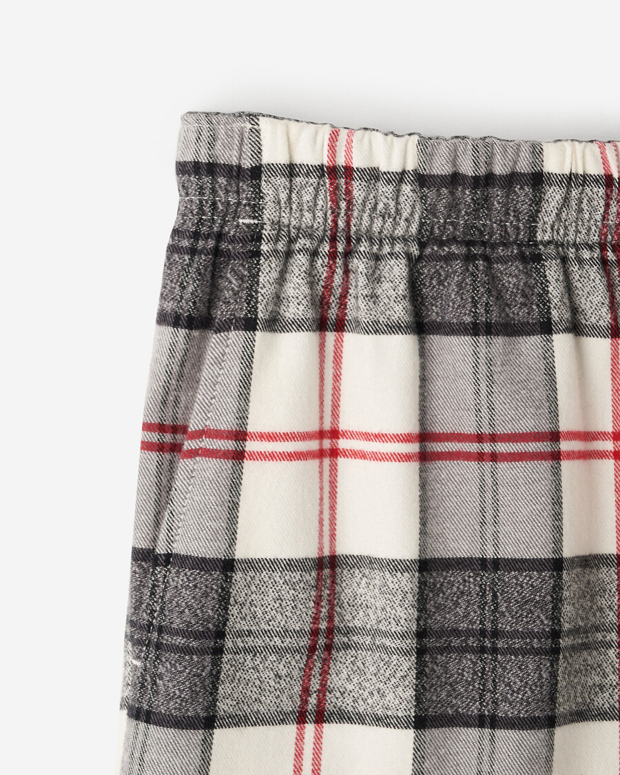pantalón corto de pijama a cuadros para mujer