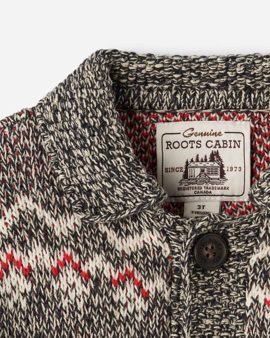 cárdigan fair isle de cabaña para niños pequeños