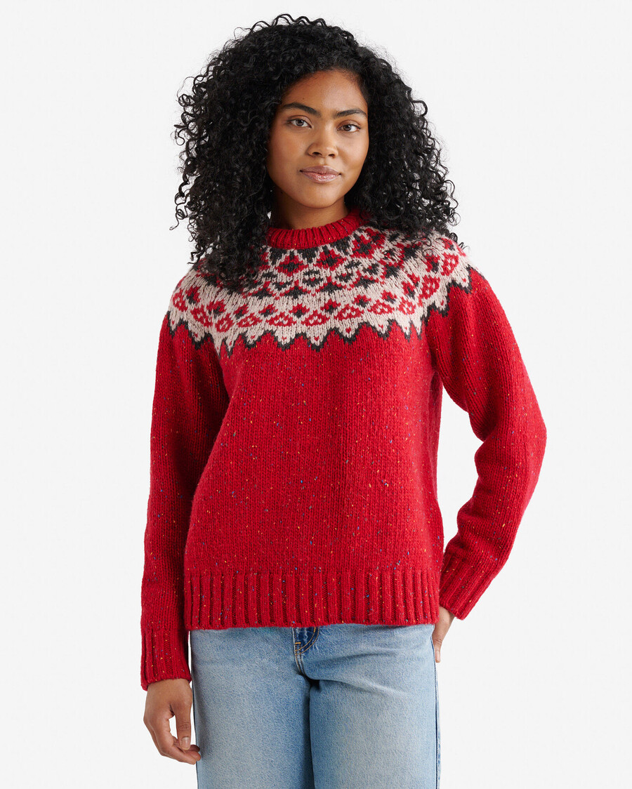 suéter fair isle de gran tamaño