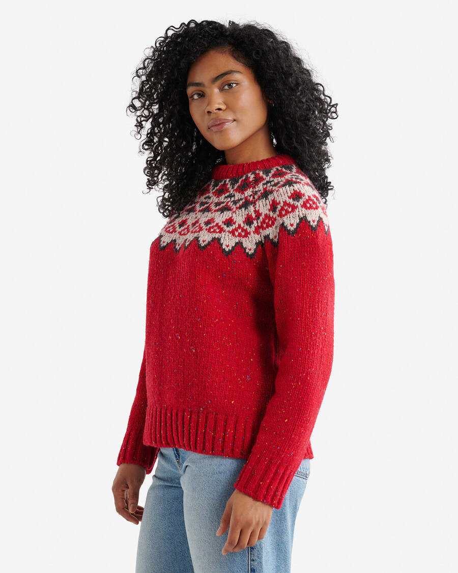 suéter fair isle de gran tamaño