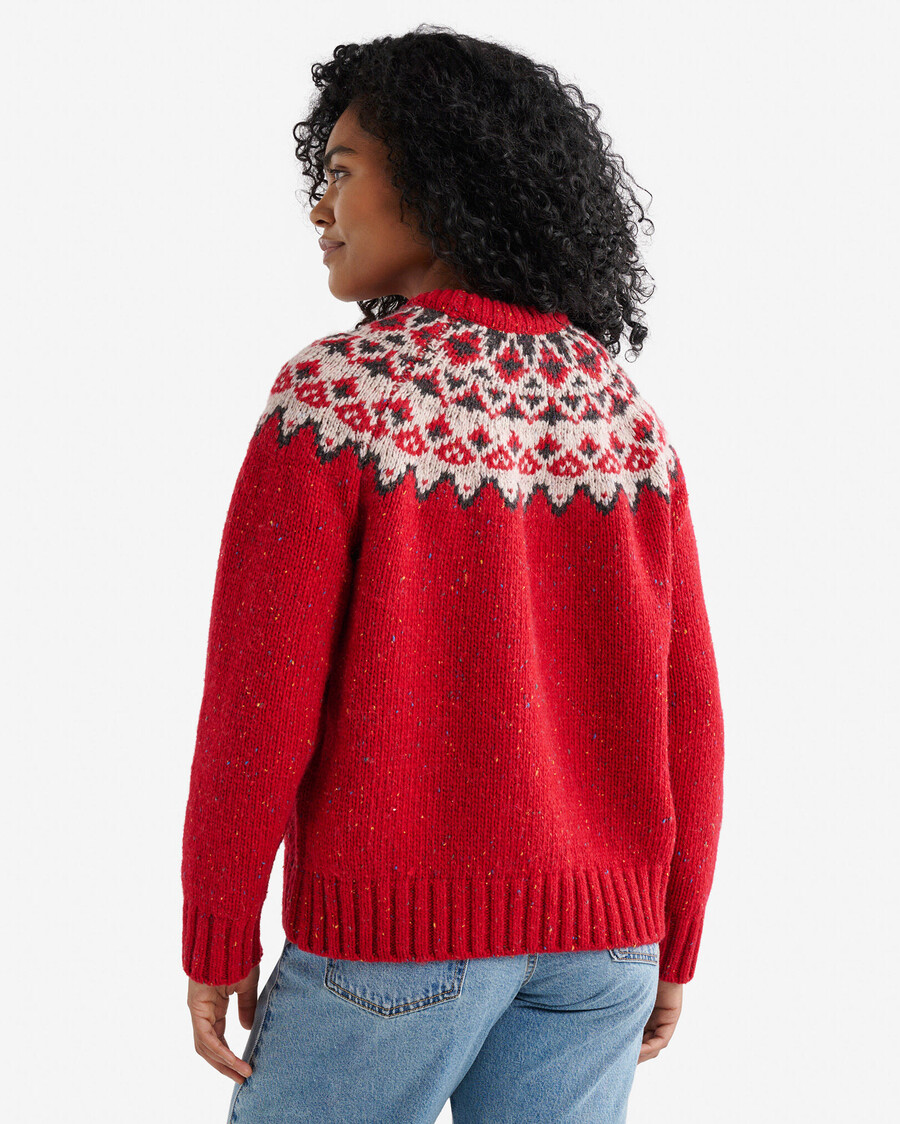 suéter fair isle de gran tamaño