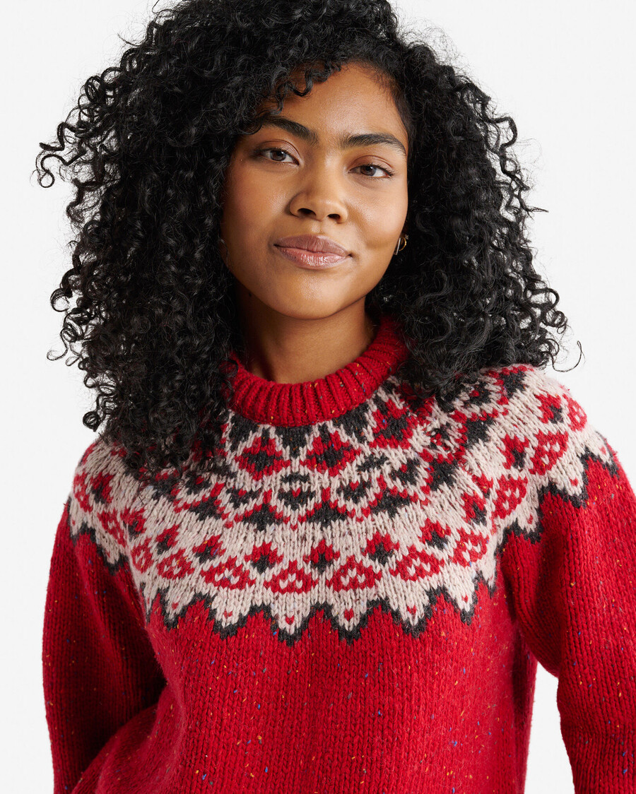 suéter fair isle de gran tamaño